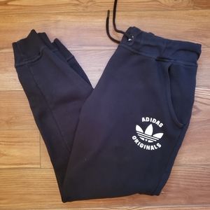 Womens XL Adidas Originals Black Tapered Sweatpant